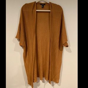 Mustard Forever21 Textured Cardigan